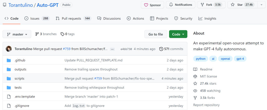 AutoGPT太火了,无需人类插手自主完成任务,GitHub2.7万星 AutoGPT太火了,无需人类插手自主完成任务,GitHub2.7万星