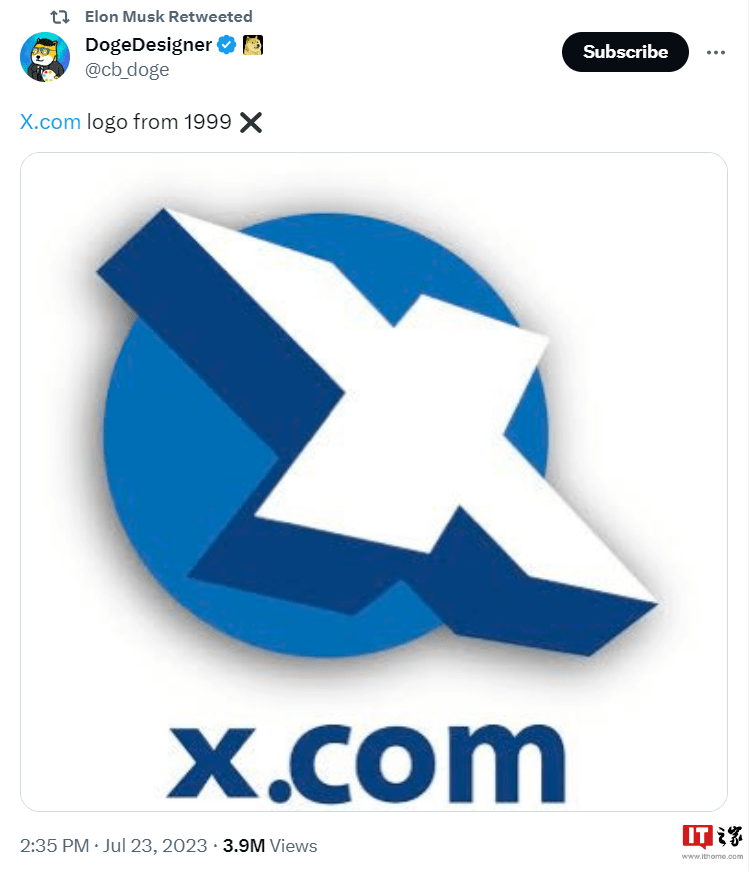 Twitter网址更改为X.com,临时X Logo今日启用 Twitter网址更改为X.com,临时X Logo今日启用