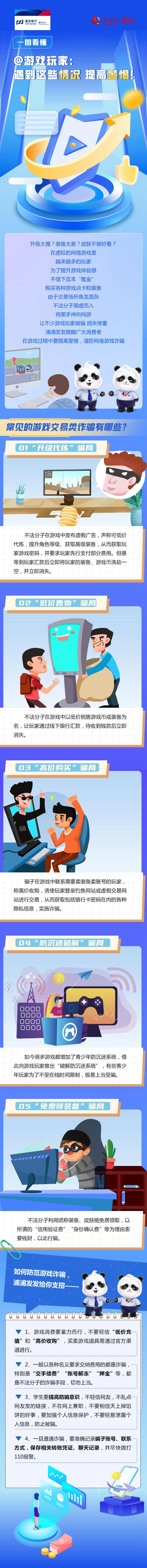 一图看懂 ｜ ＠游戏玩家：遇到这些情况 提高警惕！